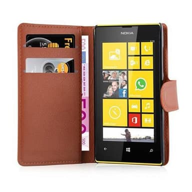 Nokia Lumia 520 / 521 Plånboksfodral Skal (Brun)