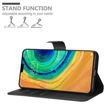Huawei MATE 30 Plånboksfodral Skal (Svart)