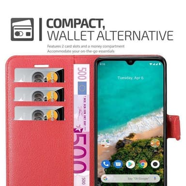 Xiaomi Mi A3 Plånboksfodral Skal (Röd)