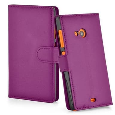 Nokia Lumia 535 Plånboksfodral Skal (Lila)