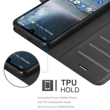 Nokia 4.2 Plånboksfodral Skal (Svart)