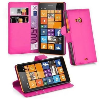 Nokia Lumia 535 Plånboksfodral Skal (Rosa)