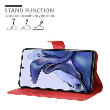 Xiaomi 11T / 11T PRO Plånboksfodral Skal (Röd)