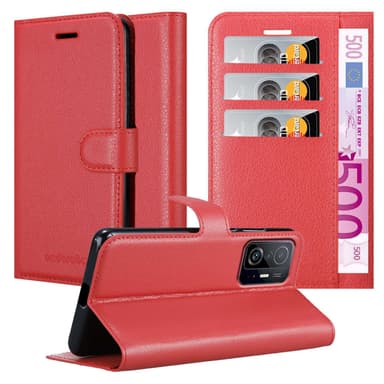 Xiaomi 11T / 11T PRO Plånboksfodral Skal (Röd)