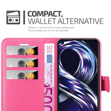 Realme 8i / Narzo 50 4G Plånboksfodral Skal (Rosa)