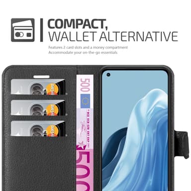 Realme 7 5G Plånboksfodral Skal (Svart)