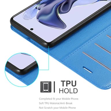 Xiaomi 11T / 11T PRO Plånboksfodral Skal (Blå)