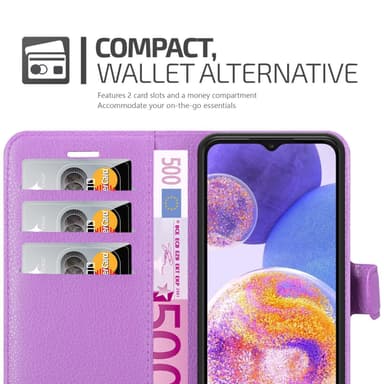 Samsung Galaxy A23 4G Plånboksfodral Skal (Lila)