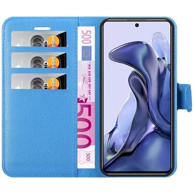 Xiaomi 11T / 11T PRO Plånboksfodral Skal (Blå)