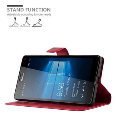 Nokia Lumia 950 XL Plånboksfodral Skal (Röd)