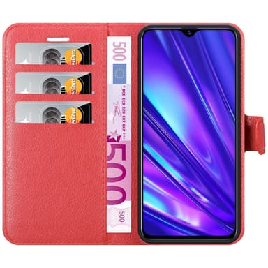 Realme 5 / 5i / 6i / C3 Plånboksfodral Skal (Röd)