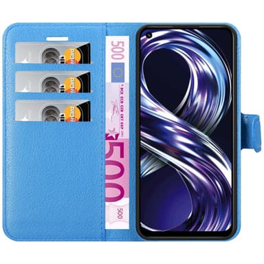 Realme 8i / Narzo 50 4G Plånboksfodral Skal (Blå)