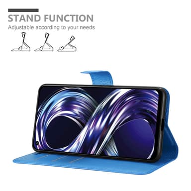 Realme 8i / Narzo 50 4G Plånboksfodral Skal (Blå)