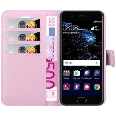Huawei P10 Plånboksfodral Skal (Rosa)