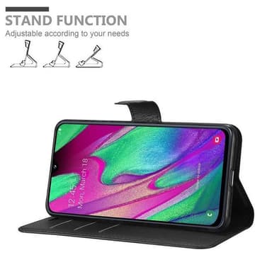 Samsung Galaxy A40 Plånboksfodral Skal (Svart)