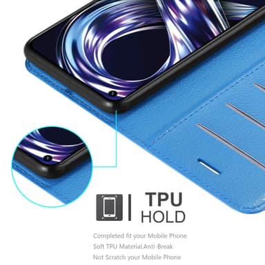 Realme 8i / Narzo 50 4G Plånboksfodral Skal (Blå)