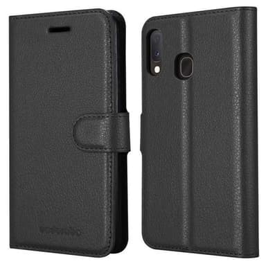 Samsung Galaxy A40 Plånboksfodral Skal (Svart)
