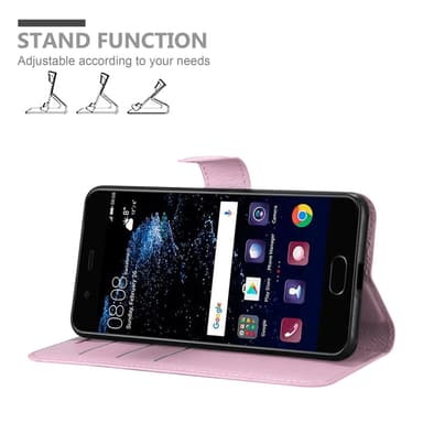 Huawei P10 Plånboksfodral Skal (Rosa)