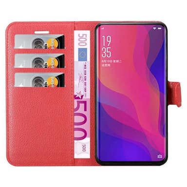 Oppo FIND X Plånboksfodral Skal (Röd)