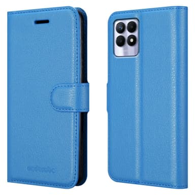 Realme 8i / Narzo 50 4G Plånboksfodral Skal (Blå)