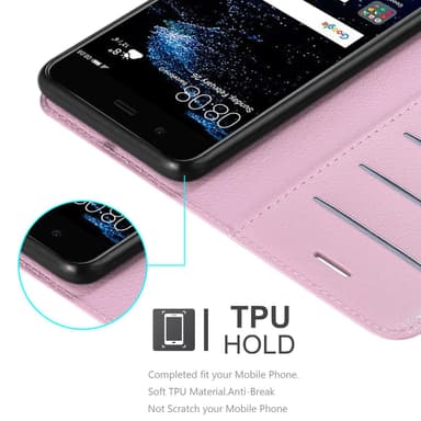 Huawei P10 Plånboksfodral Skal (Rosa)