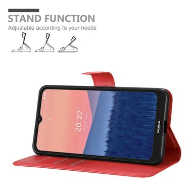 Nokia C21 Plånboksfodral Skal (Röd)
