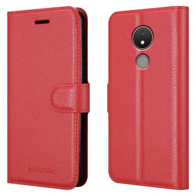 Nokia C21 Plånboksfodral Skal (Röd)
