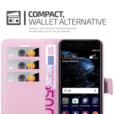 Huawei P10 Plånboksfodral Skal (Rosa)