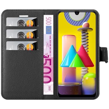 Samsung Galaxy M31 Plånboksfodral Skal (Svart)