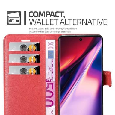 Samsung Galaxy NOTE 10 Plånboksfodral Skal (Röd)