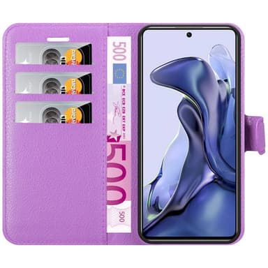 Xiaomi 11T / 11T PRO Plånboksfodral Skal (Lila)