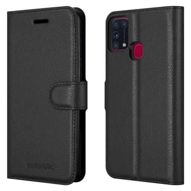 Samsung Galaxy M31 Plånboksfodral Skal (Svart)