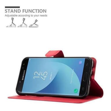 Samsung Galaxy J7 2017 Plånboksfodral Skal (Röd)