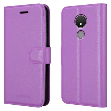 Nokia C21 Plånboksfodral Skal (Lila)