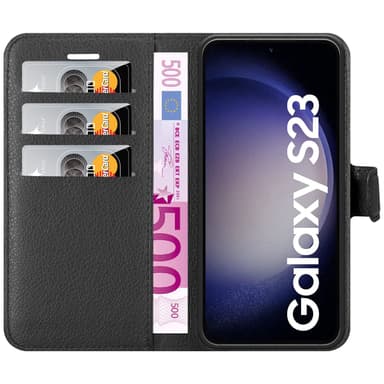 Samsung Galaxy S23 Plånboksfodral Skal (Svart)