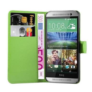 HTC ONE M8 MINI Plånboksfodral Skal (Grön)