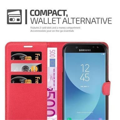 Samsung Galaxy J7 2017 Plånboksfodral Skal (Röd)