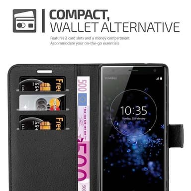 Sony Xperia XZ2 Plånboksfodral Skal (Svart)