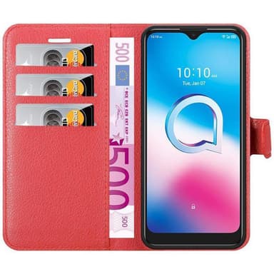 Alcatel 1S 2020 Plånboksfodral Skal (Röd)