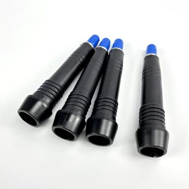 Tungsten stålspetsar för trekkingstav 4-pack Svart