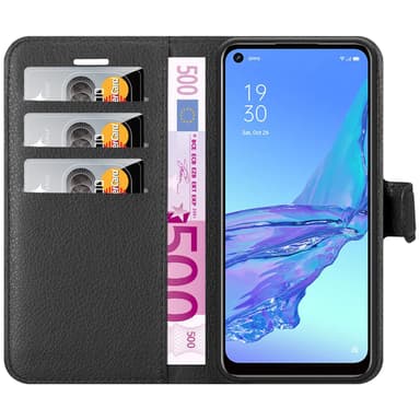 Oppo A53 Plånboksfodral Skal (Svart)