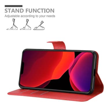 iPhone 12 / 12 PRO Plånboksfodral Skal (Röd)