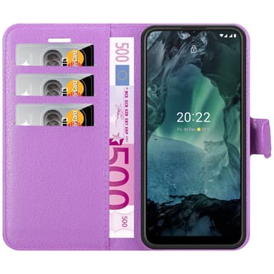Nokia G11 / G21 Plånboksfodral Skal (Lila)