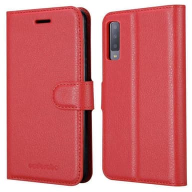 Samsung Galaxy A7 2018 Plånboksfodral Skal (Röd)