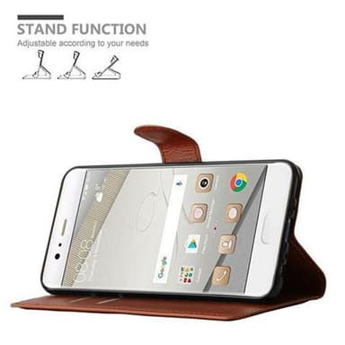 Huawei P10 PLUS Plånboksfodral Skal (Brun)