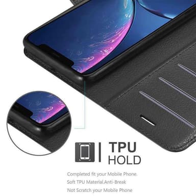 iPhone 11 PRO MAX Plånboksfodral Skal (Svart)