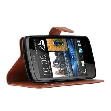 HTC Desire 500 Plånboksfodral Skal (Brun)