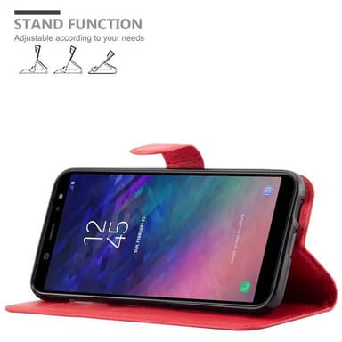 Samsung Galaxy A6 2018 Plånboksfodral Skal (Röd)