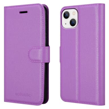 iPhone 14 Plånboksfodral Skal (Lila)