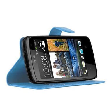 HTC Desire 500 Plånboksfodral Skal (Blå)